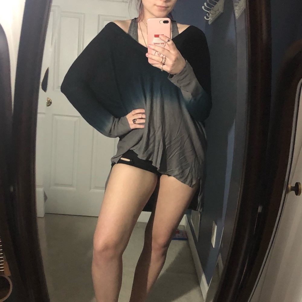 Pins and Needles Navy and Grey Ombré Tunic